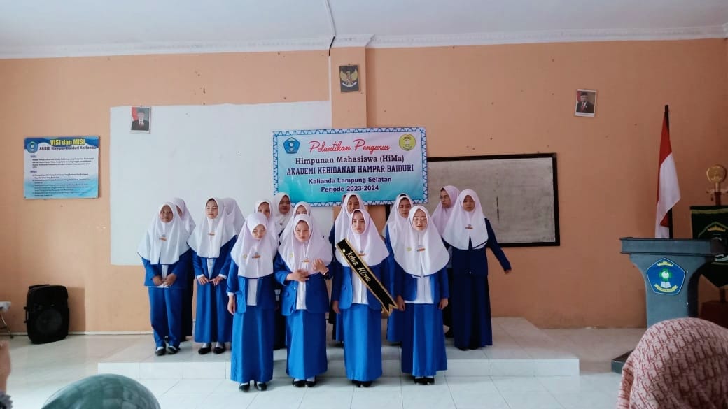 Pelantikan Pengurus Hima Akbid Hampar Baiduri Kalianda Lampung Selatan Periode 2023-2024